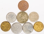 Numismática, BRASIL. Oito Moedas Nacionais Sortidas