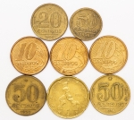 Numismática, BRASIL. Oito Moedas Nacionais Sortidas