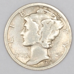 Numismática, U.S.A. One Dime Dollar Mercury 1928 Prata 900 original escassa.