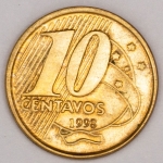 Numismática, Brasil. Moeda de 10 Centavos 1998, V-479 FC