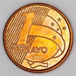 Numismática, Brasil. Moeda de 1 Centavo 2003. Reverso Inclinado à direita, FC V-462 Oportunidade