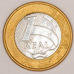 Numismática, Brasil. Moeda de 1 Real 2014. Tiragem de 9.088.000. Escassa, V-650