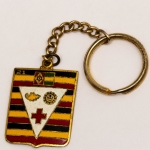 Colecionismo. Chaveiro antigo em metal dourado, 21º Batalhão Logístico de Osvaldo Cruz. Raro, para colecionadores