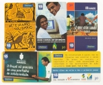 Telecartofilia. Série completa com 5 cartões telefônicos. Comunidade Solidária 2001. Telefônica