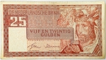 Numismática, Holanda. Cédula de 25 Gulden 1949 P-84
