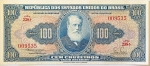 Numismática, Brasil. Cédula de 100 Cruzeiros 1955 C-030 SOB / FE