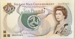 Numismática, Ilha de Man. Cédula de 10 Libras 2002 P-44 FE