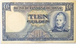 Numismática, Holanda. Cédula de 10 Gulden 1949 P-83