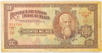 Numismática, Brasil. Cédula de 200 Mil Réis 1936 R-153