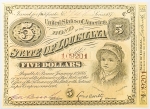 Numismática, Estados Unidos. 5 Dólares Estados da Louisiana 1886 FE