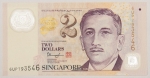 Numismática, Cingapura. Cédula de 2 Dólares P-46 FE
