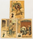 Colecionismo - Figurinhas de Cigarro - Série Typos de Rua (O mascate , O Carregador e Café da Meia Noite) Associadas ao jogo do bicho ( Perú, Pavão e Cobra) - da Grande Manufactura de Fumos e Cigarros José Francisco Corrêa & Cia, sediada no Rio de Janeiro no final do século XIX e início do XX, foi famosa pelos `Cigarros Veado`. Fundada pelo português José Francisco Corrêa (Conde de Agrolongo), destacou-se por estratégias de marketing inovadoras, incluindo a distribuição de figurinhas colecionáveis e brindes nas carteiras.