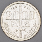 Numismática, Brasil. 2000 Reis 1935 Caxias. Prata