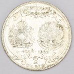 Numismática, Brasil. 2000 Reis 1922. 1º Centenário da Independência - Prata