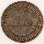 Numismática, Brasil Medalha do Partido Comunista 1954 - PCB. Tiradentes. Pertenceu a J. Vinicius