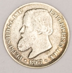 Numismática, Brasil 200 Reis em Prata 1867 Cabecinha