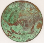 Numismática, Brasil Cobre Proveniente Fazenda do Rio de Janeiro. Optamos por Manter a Pátina Original do Achado. 80 Reis com Carimbo de 40 1832 R Rio