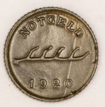 Numismática, Alemanha Magnífica Peça Proveniente de Coleção Adquirida na Alemanha. 2 Pfennig Reutlingen Valor Raro 1920 - Linda