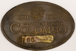 Numismática, Brasil Ficha Confeitaria Colombo 700 (REIS) 70x45mm Leve Torção