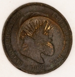 Numismática, Brasil 10 Reis Império com Carimbo do Divino