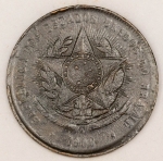 Numismática, Brasil 20 Reis Bronze Estimada `VINTEM Poupado Vintem Ganho` 1906 B 810 Magnífica