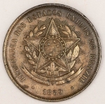 Numismática, Brasil 20 Reis Bronze Estimada `VINTEM Poupado Vintem Ganho` 1889 B 798