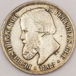 Numismática, Brasil 200 Reis 1868 Cabecinha Prata