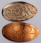 Numismática, USA Disney. Tokens. 2 Peças Já Muito Raras com Grande Procura -