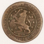 Numismática, Holanda 1 Cent 1878