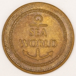 Numismática, USA SEA World. Antigo Token 24mm