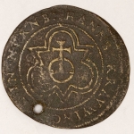 Numismática, Alemanha Jeton de Nuremberg 1562-1586. com Furo. 25mm