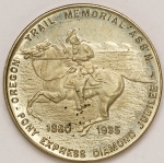 Numismática, USA Token - Jubileu de Diamante do Serviço PONY Express que Operou de 1860 a 1935 Estimada Peça 30mm 14g