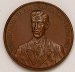 Medalha Brasil, Brasil Academia de Comércio Juiz de Fora Homenagem a Seu Fundador: TBM do Banco de Crédito Real de M.G. Peça Inédita 22mm 9,3g Não Catalogada