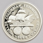 Numismática, USA Peça em Tamanho Reduzido em Prata 925. Marcada e Contrastada. Encapsulada 13,5g