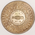 Numismática, Brasil 960 Reis 18... R. com Carimbo SANPEX/1956 Linda Peça, Pátina Perfeita