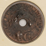 Numismática, Índias Holandesas 1 CT - 1945