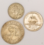 Numismática, Brasil Série Vicentina 1932 - 100, 200 e 400 Reis