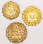 Numismática, Brasil - Série Brasileiros Ilustres Magníficas 3 Peças