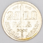 Numismática, Brasil 2000 Reis 1935 Caxias Prata