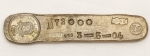 Numismática, Brasil Barra de Prata Nº 72 - Sampex 1949 Prata 920 - 106,08g Pertenceu ao DR. Alvaro Santos Leitão. 9,5x2cm Peça Cada Vez Mais Rara