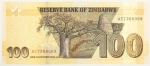 Numismática, Zimbábue 100 Dólares 2020 Flor