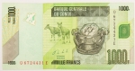 Numismática, Congo 1000 Francos 2013 Flor de Estampa