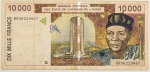 Numismática, África L`ouest 10.000 Francos