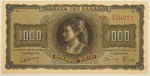 Numismática, Grécia 1000 Dracmas 1942 - Flor Estampa