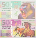Numismática, Kamberra Banco. 2 Peças Horóscopo Chinês Lindas Fantasias
