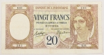 Numismática, Noumea (Nova Caledônia). Cédula de 20 Francos 1929 P-37b