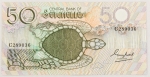 Numismática, Seychelles. Cédula de 50 Rúpias 1989 P-30 FE