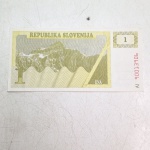cedula de 1 tolar slovenoQualquer duvida entrar em contato pelo whatsaap: 11948723970 ou pelo nosso email: loucoporantiguidades@gmail.com. OBS: A sua participação em nosso leilão ajuda em causas animais.