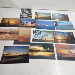 cartão postal - variedade de cartões representando o por do sol. Qualquer duvida entrar em contato pelo whatsaap: 11948723970 ou pelo nosso email: loucoporantiguidades@gmail.com. OBS: A sua participação em nosso leilão ajuda em causas animais.