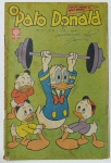 Gibi Antigo O Pato Donald  Edição Nº 722 (Anos 60)  Editora Abril  Capa Donald Levantando Peso